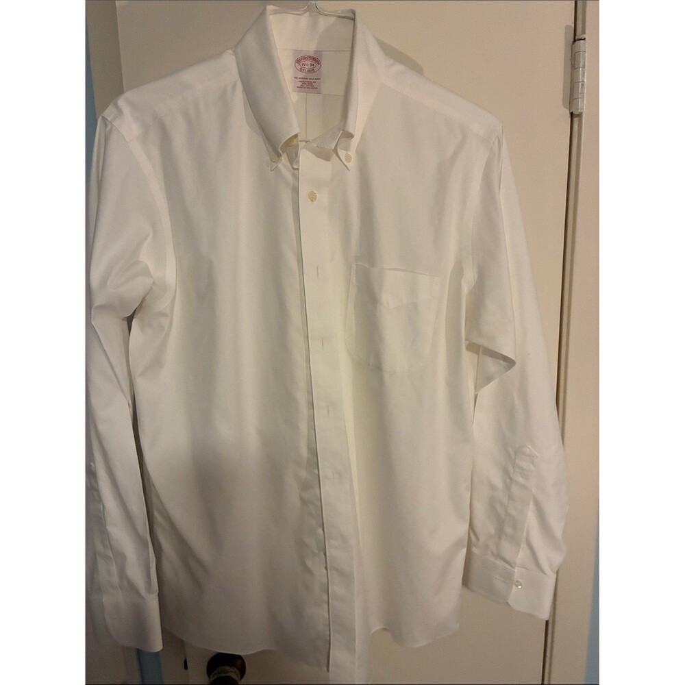 Brooks Brothers White Men's Casual Button-Down Shirt